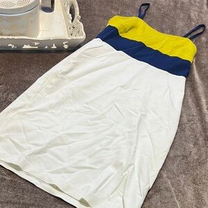 Banana Republic Yellow, Blue, and White Colorblock Dress - Size 6